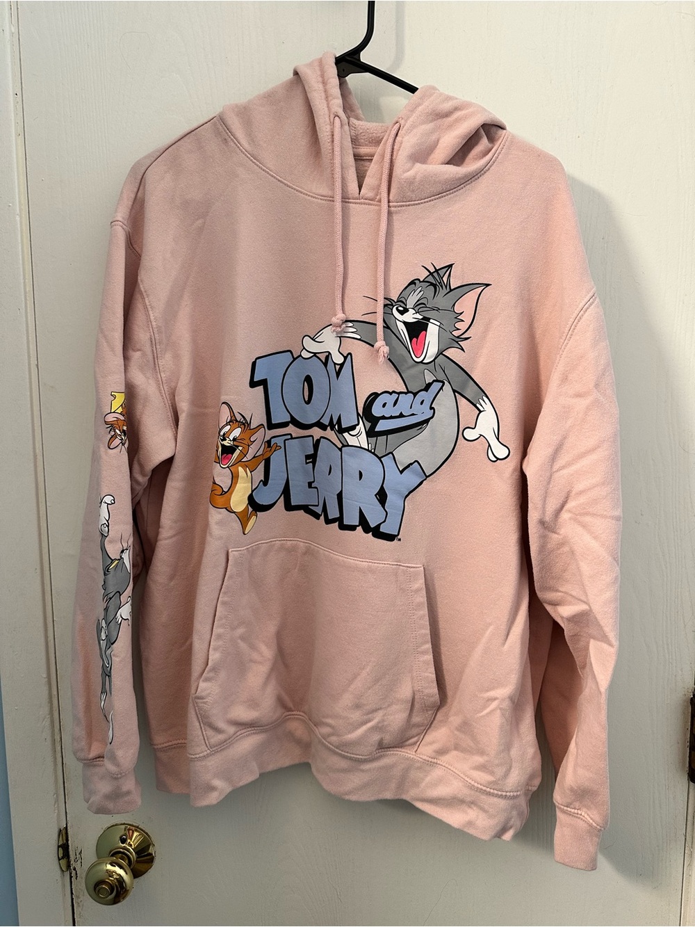 Tom and Jerry Graphic Hoodie - Dusty Pink